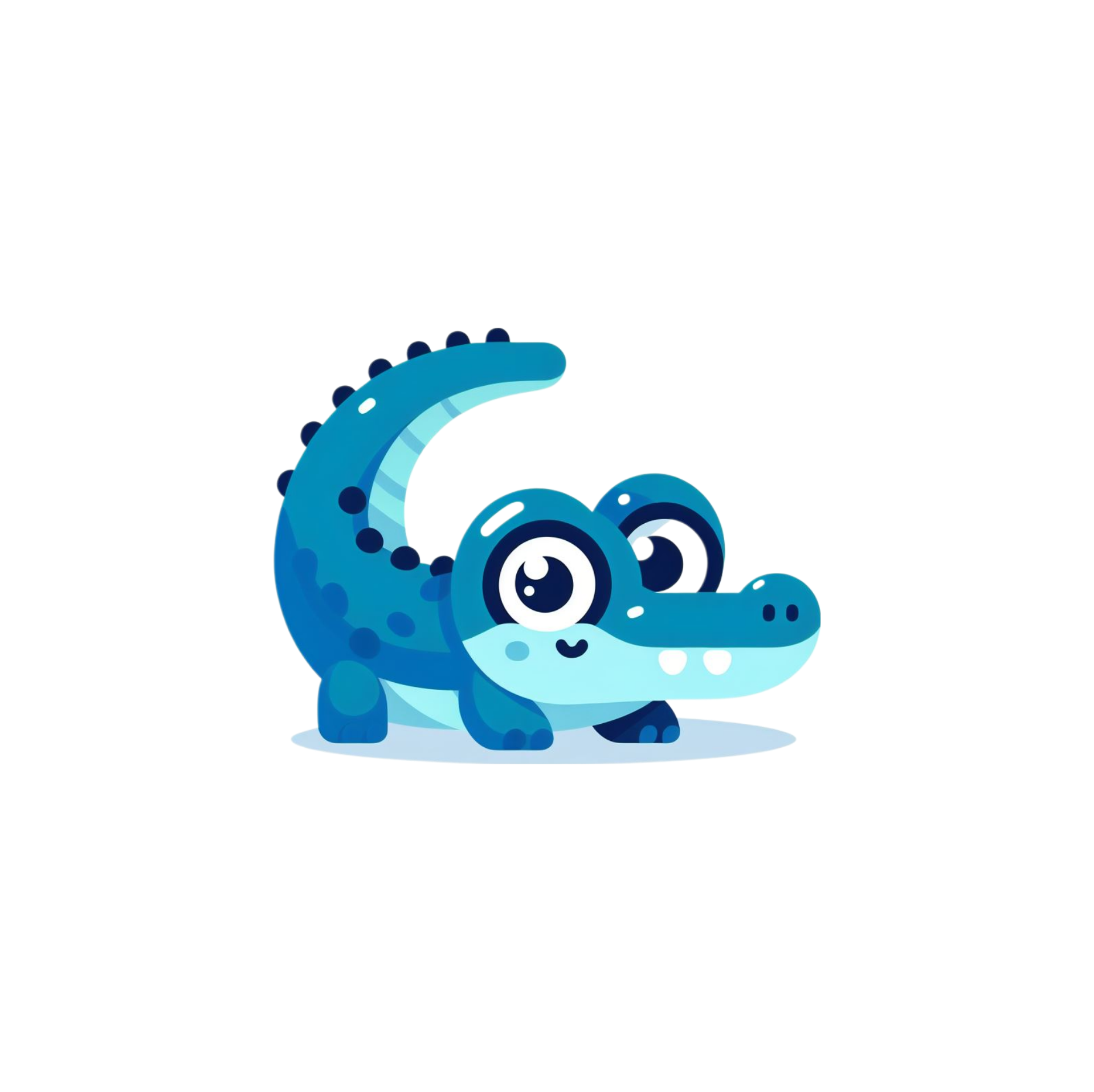 crocmedia uk small blue crocodile icon logo